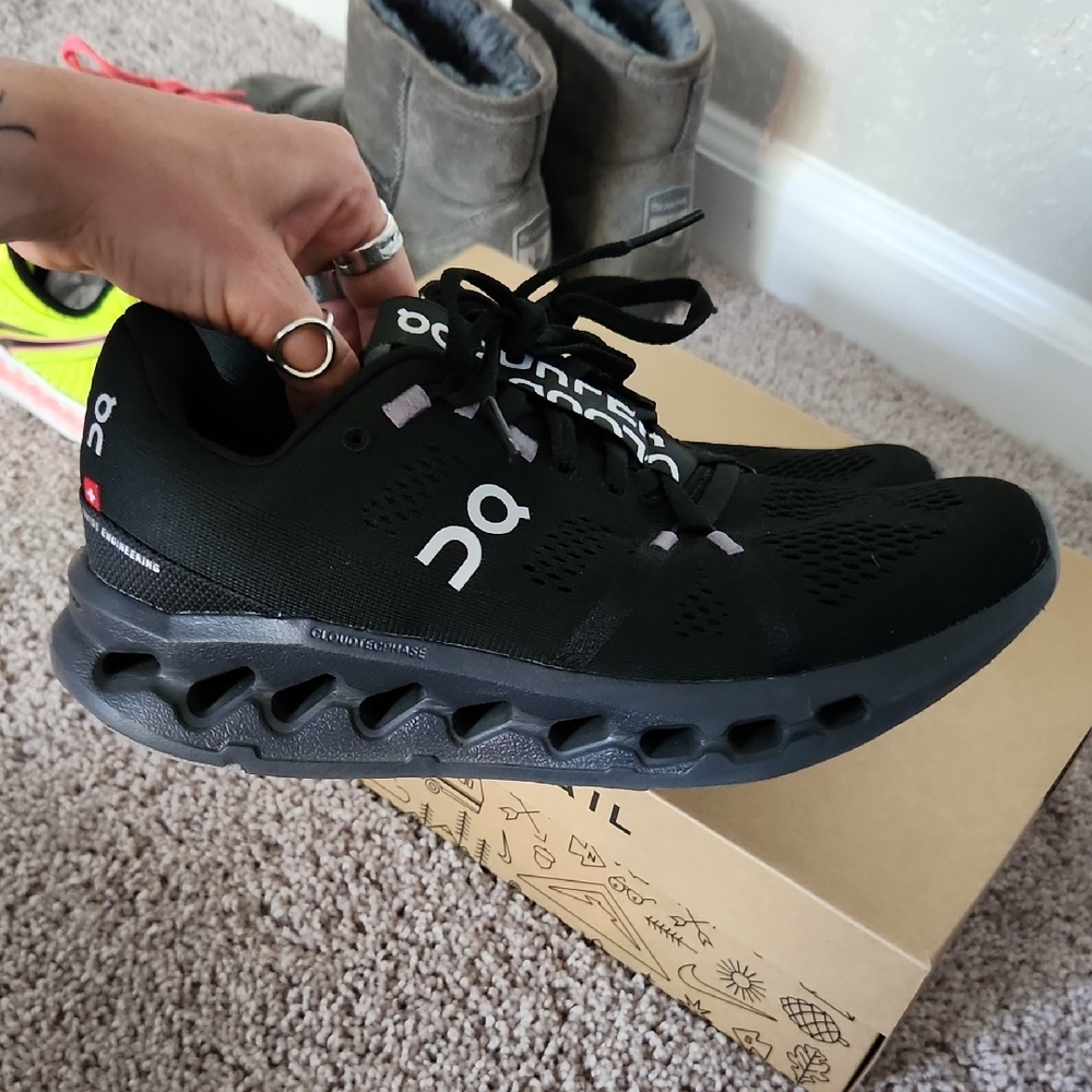 On Running Black Athletic Shoes